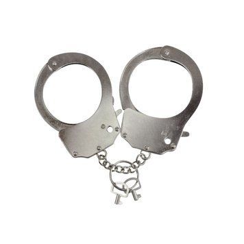 Наручники металлические Adrien Lastic Handcuffs Metallic (полицейские), Серебристый