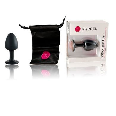 Анальна пробка Dorcel Geisha Plug Ruby XL з кулькою всередині, створює вібрації, макс діаметр 4,5 см, Черный