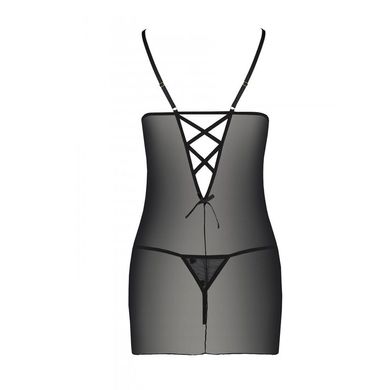 Сорочка с вырезами на груди + стринги LOVELIA CHEMISE black S/M - Passion