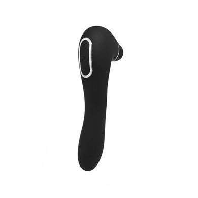 Вакуумний стимулятор з вібрацією Wooomy Smoooch Black Clitoral Suction & Vibration, Черный