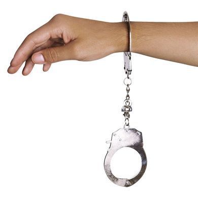 Наручники металлические Adrien Lastic Handcuffs Metallic (полицейские), Серебристый
