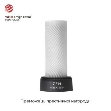 Мастурбатор Tenga 3D Zen, дуже ніжний, з антибактеріального еластомеру зі сріблом, Білий