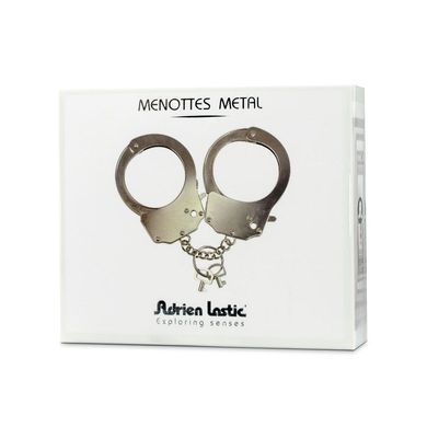 Наручники металлические Adrien Lastic Handcuffs Metallic (полицейские), Серебристый