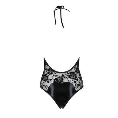 Боди с очень глубоким декольте DARYL BODY black L/XL - Passion, Черный