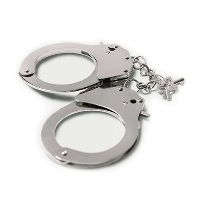 Наручники металлические Adrien Lastic Handcuffs Metallic (полицейские), Серебристый