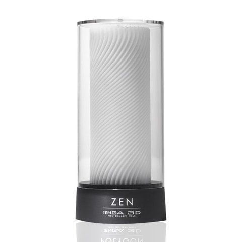 Мастурбатор Tenga 3D Zen, очень нежный, из антибактериального эластомера с серебром, Белый