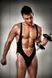 Мужское боди с очень глубоким декольте Passion 011 BODY black XXL/XXXL, Черный