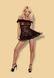 Сорочка Flores chemise Obsessive L / XL чорна