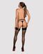 Гартери Obsessive A741 garter belt black O/S, штучна шкіра