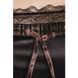 (SALE) Сорочка приталена EVANE CHEMISE black 6XL/7XL - Passion, трусики, з мереживом, Черный