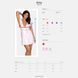 Пеньюар білий з рожевим мереживом Obsessive Girlly, S/M