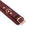Кожаные наручники Liebe Seele Wine Red Wrist Cuffs, съемная цепочка-крепеж