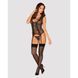 Комплект Obsessive Meshlove корсет та стрінги S/M