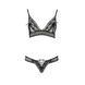 Комплект білизни ERZA SET black L/XL - Passion: ліф і трусики