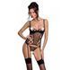 Корсет з підв'язками + стрінги LOVELIA CORSET black S/M - Passion