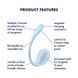 Смарт-віброяйце Satisfyer Smooth Petal Connect App Light Blue