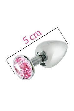 Анальна пробка MAI METAL PLUG WITH STONE, s SILVER