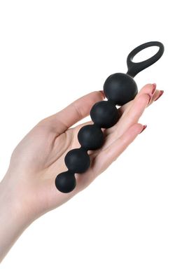 Набор анальных бус Satisfyer Beads Black, силикон, макс. диаметр 3,3 см и 3,5 см, Черный