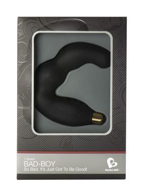 Вибромассажер простаты Rocks Off Bad-Boy Black, массаж промежности, макс. диаметр 4 см, Черный