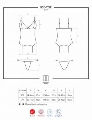 Корсет Obsessive 820-COR-1 corset