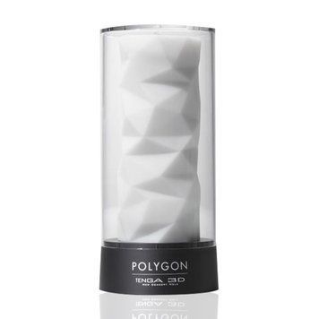 Мастурбатор Tenga 3D Polygon, очень нежный, из антибактериального эластомера с серебром, Белый