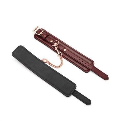 Кожаные поножи Liebe Seele Wine Red Ankle Cuffs, съемная цепочка-крепеж
