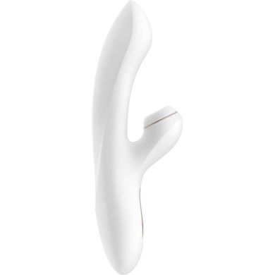 Вакуумний вібратор-кролик Satisfyer Pro Plus G-Spot Rabbit, перший кролик із вакуумом та вібрацією, Білий