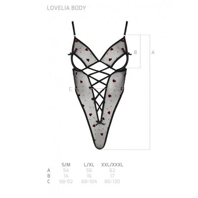 Эротическое боди с рисунком LOVELIA BODY black XXL/XXXL - Passion