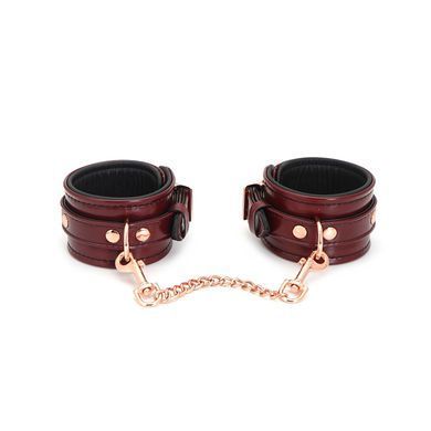 Кожаные поножи Liebe Seele Wine Red Ankle Cuffs, съемная цепочка-крепеж