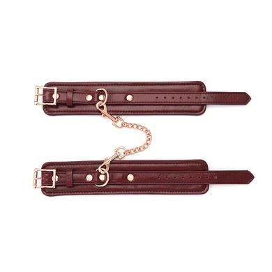 Кожаные поножи Liebe Seele Wine Red Ankle Cuffs, съемная цепочка-крепеж