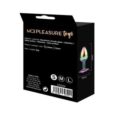 Металева анальна пробка MAI Attraction Toys №72 Rainbow