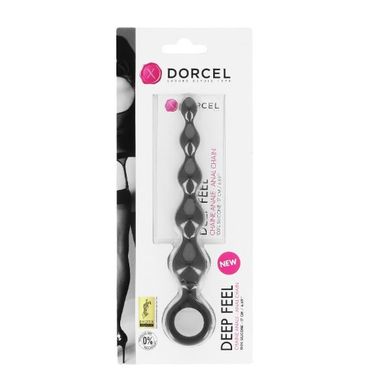 Анальная цепочка Dorcel Deep Feel, силикон, макс. диаметр 2,5см, упругая, Черный