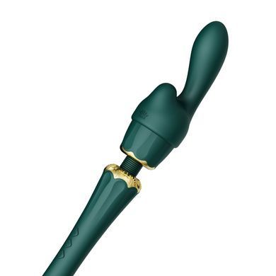 Вибромассажер с насадками Zalo &mdash; Kyro Wand Turquoise Green