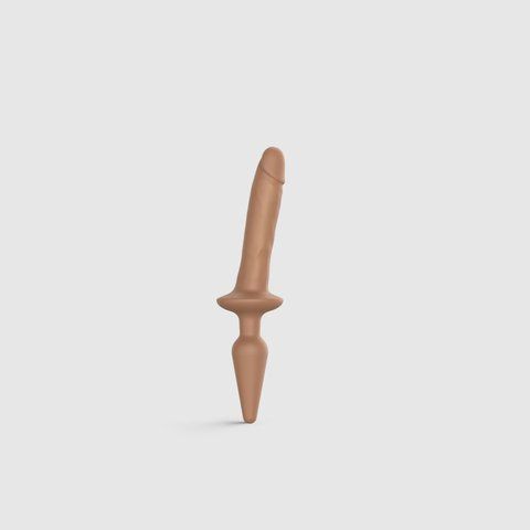 Анальна пробка з дилдо Strap-On-Me SWITCH PLUG-IN REALISTIC DILDO CARAMEL - S