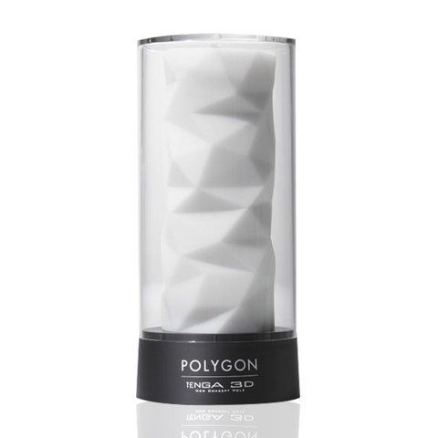 Мастурбатор Tenga 3D Polygon, очень нежный, из антибактериального эластомера с серебром, Белый