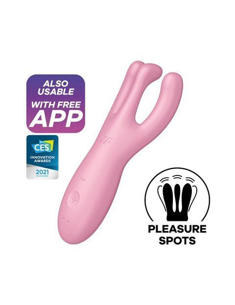 Клиторальный смарт вибратор Satisfyer Threesome 4 Pink с тремя пальчиками