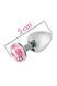 Анальная пробка MAI METAL PLUG WITH STONE, S SILVER