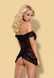 Сорочка Flores chemise Obsessive SM черная