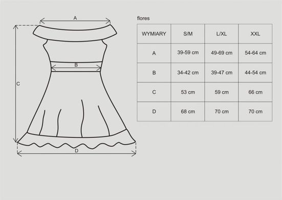 Сорочка Flores chemise Obsessive SM черная