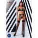 Комплект белья PERDITA SET black XXL/XXXL - Passion Exclusive: стрэпы: лиф, стринги и пояс для чулок
