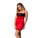 Сорочка приталенная с открытой спиной LENA CHEMISE red 6XL/7XL - Passion, трусики, Красный