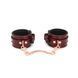 Кожаные поножи Liebe Seele Wine Red Ankle Cuffs, съемная цепочка-крепеж