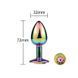 Металева анальна пробка MAI Attraction Toys №72 Rainbow
