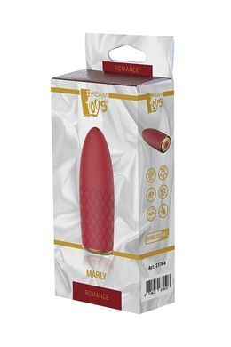 Компактний вібромасажер з рельєфною поверхнею Dream Toys Marly, бордовий, 11 х 4 см