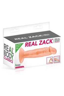 Фаллоимитатор Real Body - Real Zack Flesh, TPE, диаметр 3,7см, Телесный