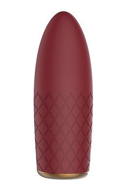 Компактний вібромасажер з рельєфною поверхнею Dream Toys Marly, бордовий, 11 х 4 см