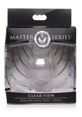 Анальна пробка з тунелем Master Series, прозора