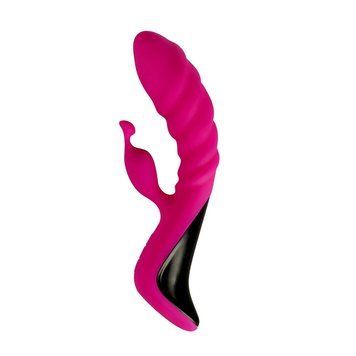 Вибратор Adrien Lastic Trigger с массирующими движениями ствола, Малиновый
