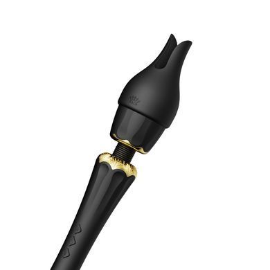 Вібромасажер з насадками Zalo &mdash; Kyro Wand Obsidian Black