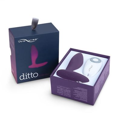 Анальна смарт-вібропробка We-Vibe Ditto Purple з пультом ДК, Фиолетовый